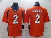 Nike Broncos 2 Patrick Surtain II Orange 2021 Draft Vapor Limited Jersey,baseball caps,new era cap wholesale,wholesale hats
